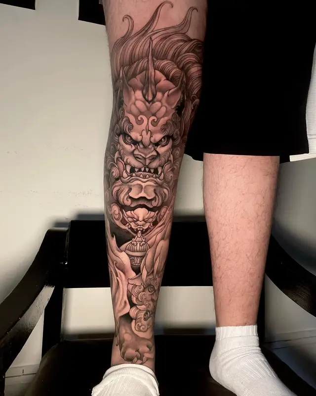 Healed foo dog